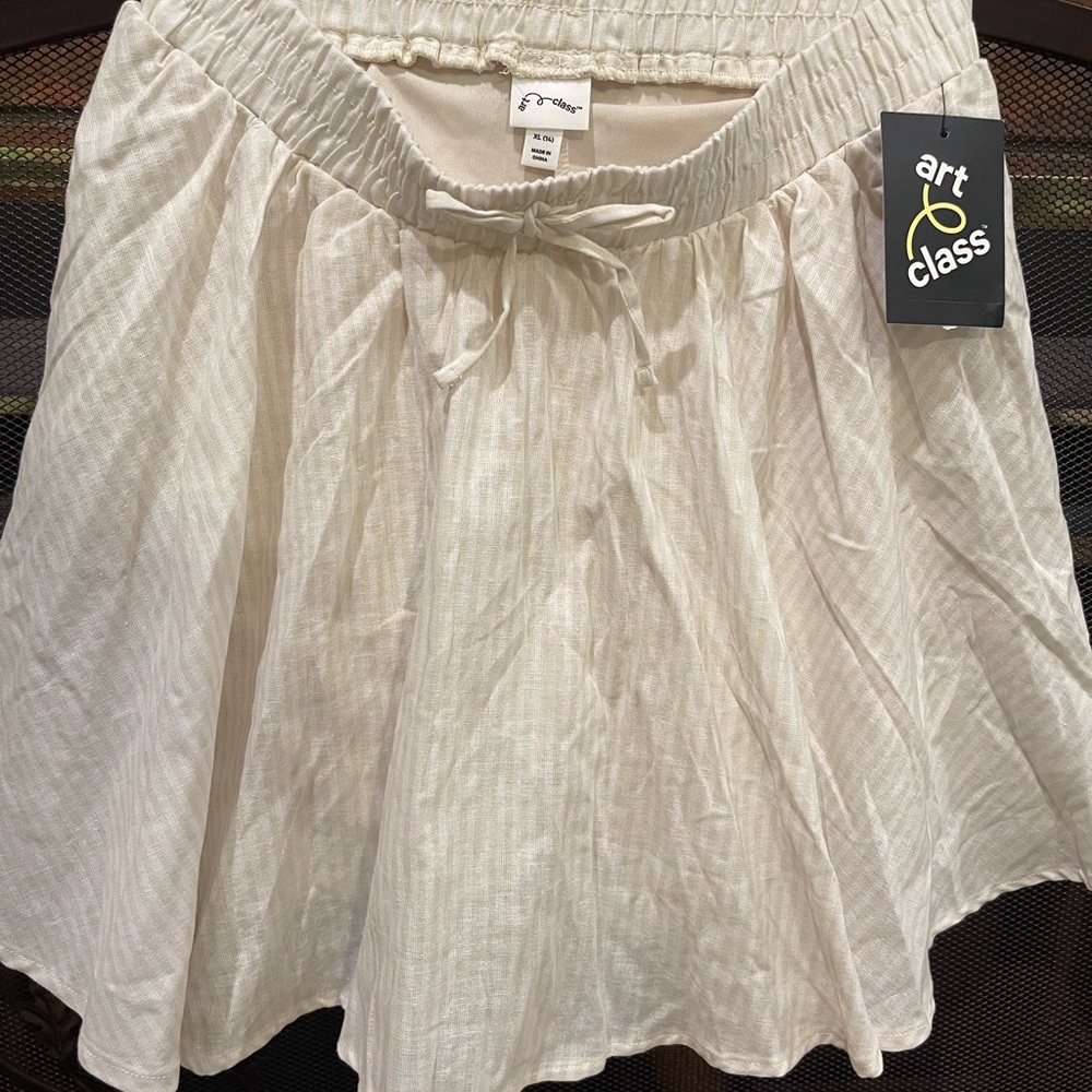 Art Class Cream Striped Skort CL (14)